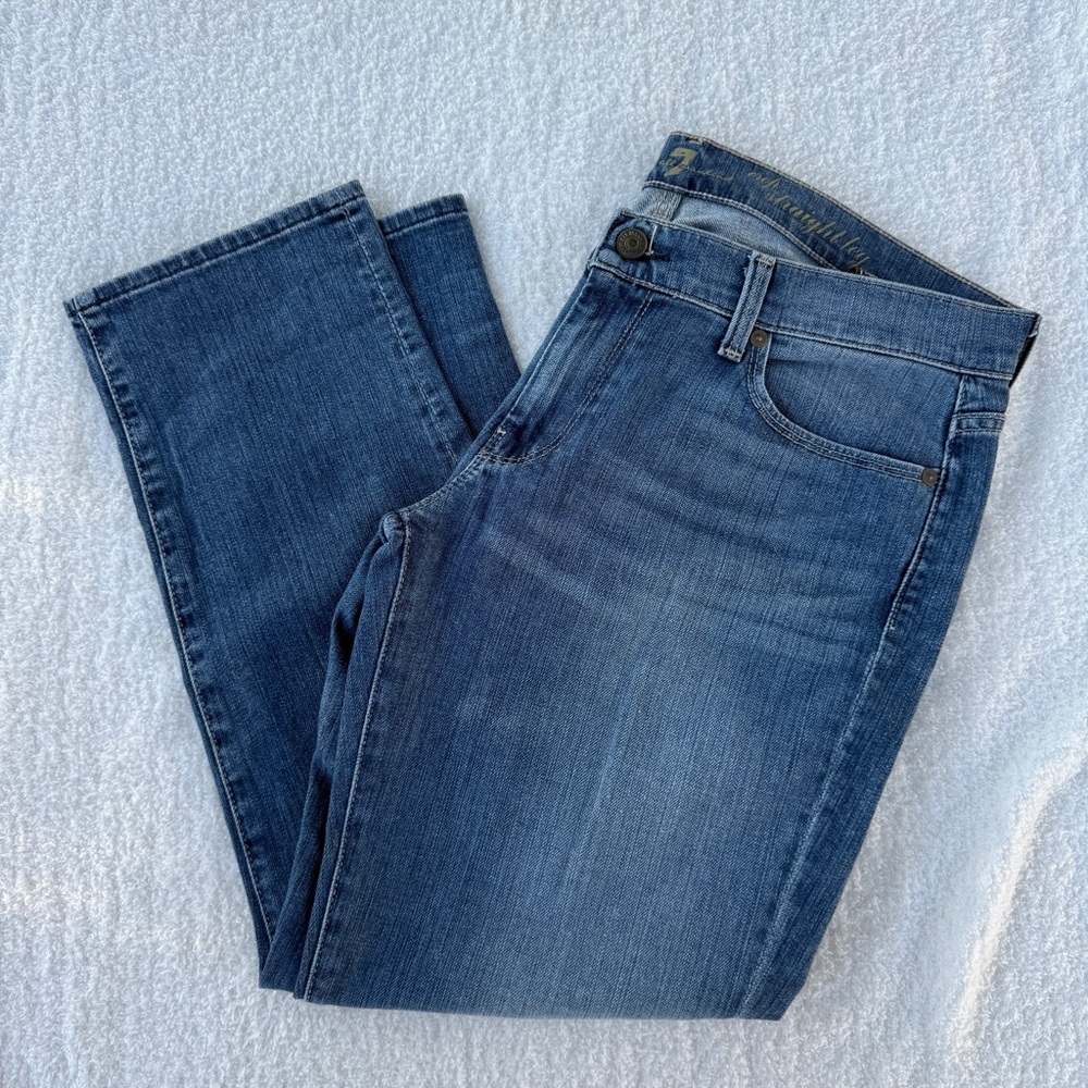 7 For All Mankind Straight-Leg Cropped Jeans
